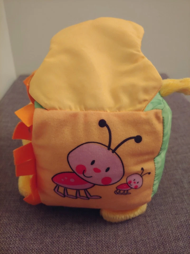 Квадратная плюшевая детская игрушка зеркало, лицо собаки бабочки Fisher Price для обучения активности - Изображение 4 из 4