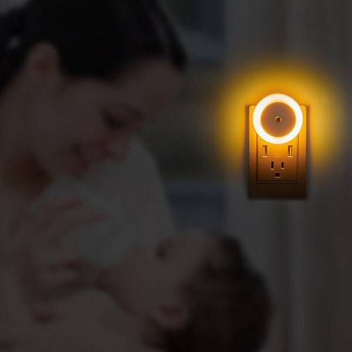 Luz de noche LED Lámpara de noche con sensor crepuscular Enchufe Lámpara de noche - Imagen 11 de 18