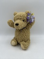 Gund Disney Classic Pooh Bear Golden Curly Plush Purple Bouquet 8  w/ Tag READ