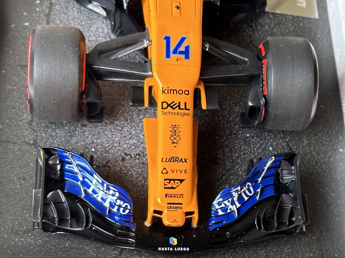 F1 McLaren MCL33 2018 アロンソラストラン　1:43 McLaren F1 MCL33 #14 Fernando Alonso Abu Dhabi GP 2018 1st