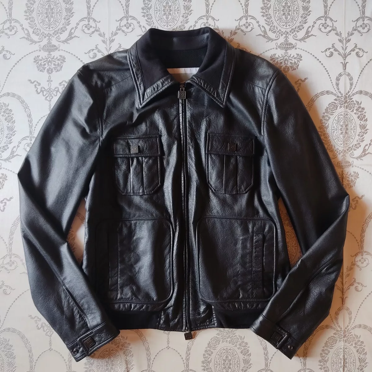 Chanel Homme men 4 pocket leather jacket size 44 Karl lagerfeld man