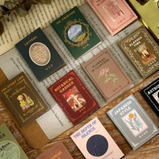 50Pcs Vintage Mini Book, Scrapbook Paper, Junk Journal Kit, Journal Ephemera