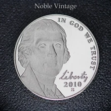 2010 S Proof Jefferson Nickel - From a Proof Set - Light Toning - Lot A