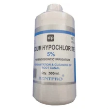 Dental Endo Sodium Hypochlorite Solution 5% 500ml. Bottle Root Canal Treatment