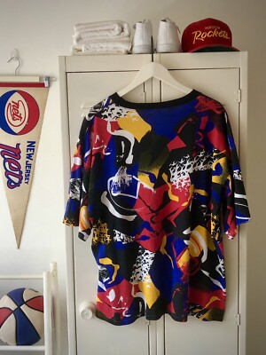Vintage Nike Air Jordan 8 Aqua AOP T-Shirt 1993 - Rare | eBay