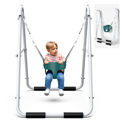 Toddler Swing Set w/Heavy Duty Stand Outdoor Indoor Kids Swing