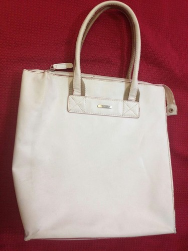 Carpisa - borsa bianca con rifiniture rosse - chiusura con cerniera - con  manici | eBay