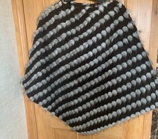 Lined Faux Fur Brown Poncho