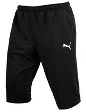 Puma Men LIGA Training 3/4 Shorts Pants Black Football Soccer GYM Pant 65531503