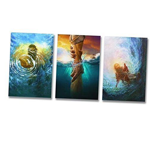 3 Piece Jesus Christ Wall Art Hand of Gods 12x18inch(30x45cm) Unframe-style