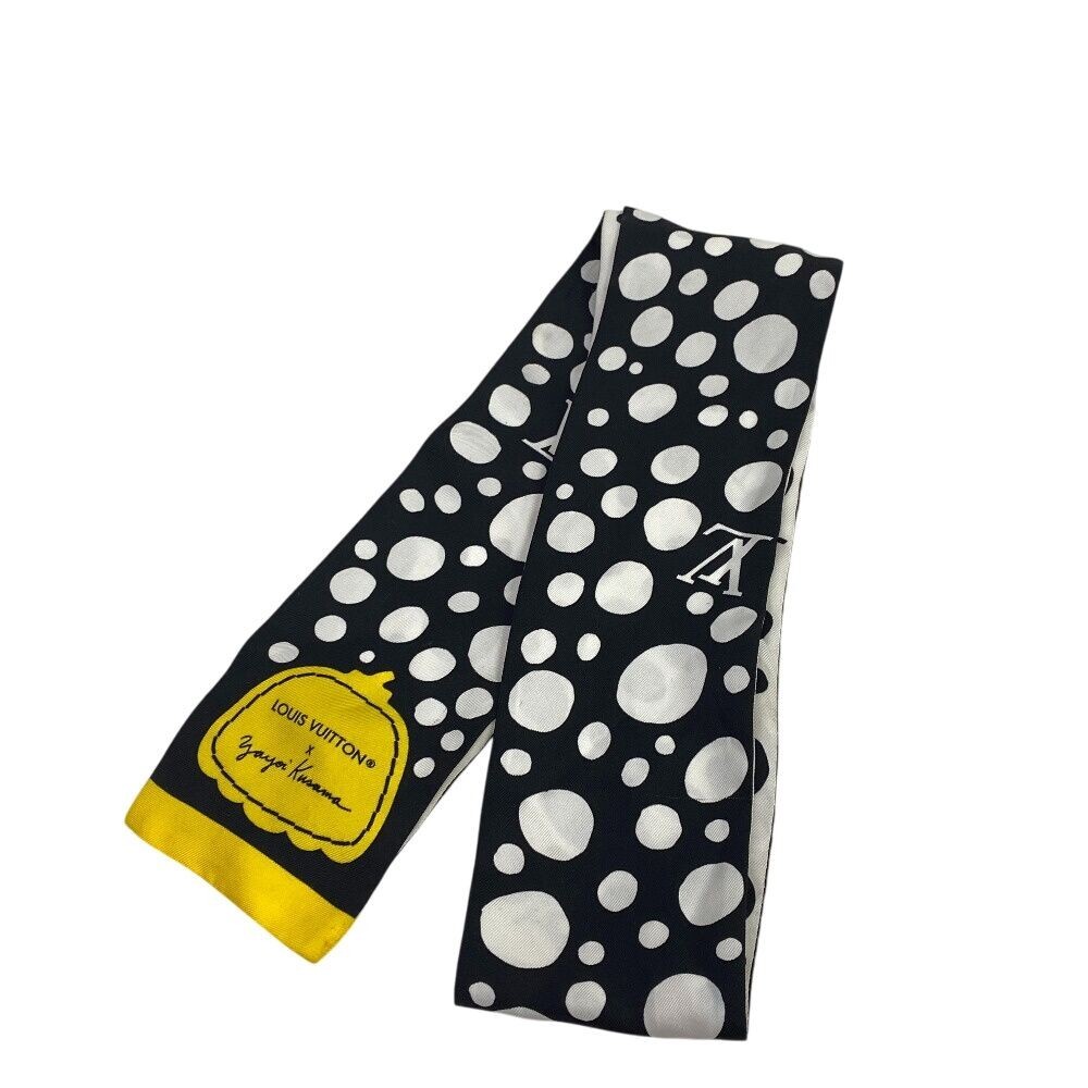 Louis Vuitton Yayoi Kusama Infinity Dot Silk Scarf Black M78291