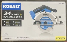 Kobalt KCS 6524B-03 24V Max Brushless 6-1/2" Circular Saw - Tool Only - NEW