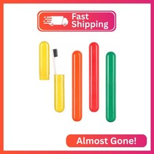 Hooqict 4 Pack Travel Toothbrush Case Portable Travel Toothbrush Holder Plastic