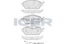 Bremsbelagsatz Vorne Lucas-Trw-System für Mercedes W205 C205 A205 S205 ab 13->