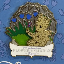 Disney 2025 Epcot Flower & Garden Festival LE I Am GROOT pin Topiary Slider