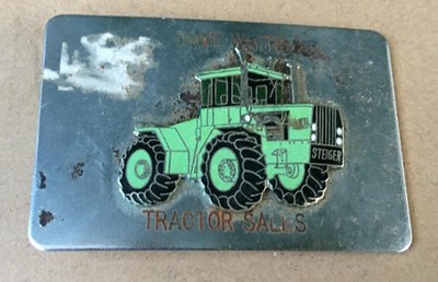 Steiger Cougar 4WD Tractor Belt Buckle vintage hoover's dave white sales case