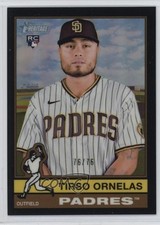 2025 Topps Heritage High Number Chrome Black Border /76 Tirso Ornelas #631 1n9c