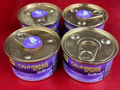LOT OF (4) CALIFORNIA SCENTS SPILLPROOF MONTEREY VANILLA SCENT CAR AIR FRESHENER