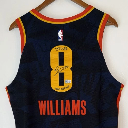 Jalen Williams Signed "JDUB NBA CHAMP" Auto Nike ADV Authentic Rookie Jersey BAS