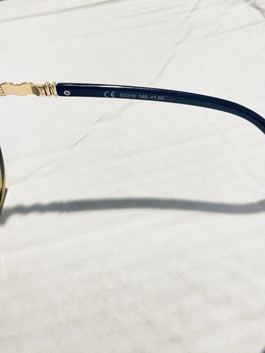 NEW! Zenni Black To Gold Ombre Cat Eye +1.50 Fashion Reading Glasses - Picture 8 of 15