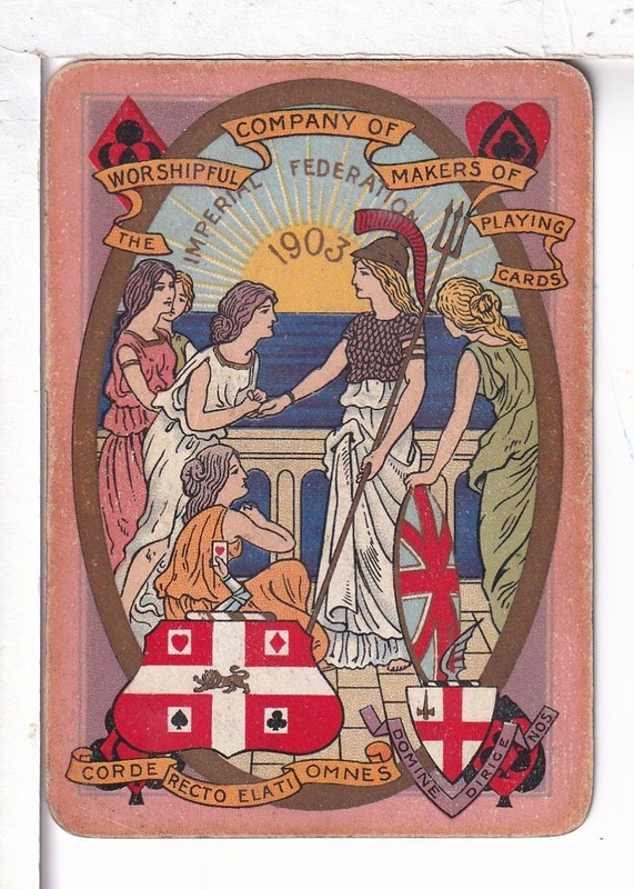 Single Playing Card, English "Worshipful 1903, Imperial Federation" Pink