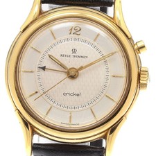 Montre homme Revue Thommen Cricket à remontage manuel argent alarme SS/GP réf...