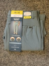 Greg Norman Men's Performance Pant Green Size 32X34 Stretch ML75 Yarn