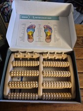 Greenever Wooden Foot Massage Roller Manual Pain Relief Trigger Point Beige