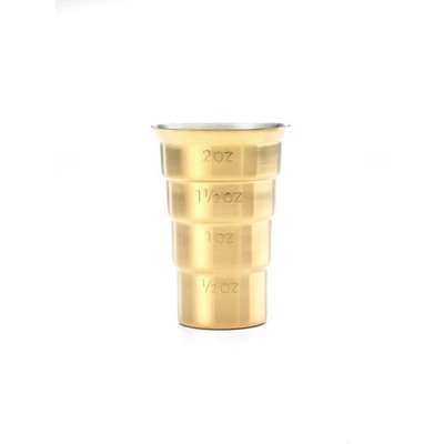 Mercer Culinary Barfly 2 oz. Stainless Steel Stepped Jigger w/ Flared Edge
