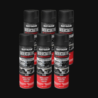 #ad Rust Oleum 248657 Stops Rust Undercoating Spray 15 oz Rubberized Black 6 Pack $38.99