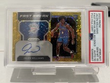Panini 2022-23 Prizm Jalen Williams Fast Break Gold Auto /10 PSA 10