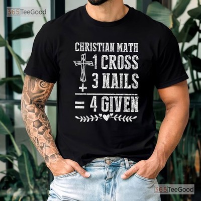 Christian Math Religion Graphic Tee, Christ Follower Shirt For Men And Women