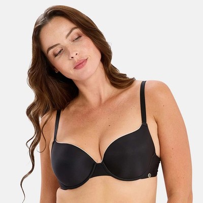 Sans Complexe Underwire Bra With Molded Cup, Black Microfiber 73HAJ27