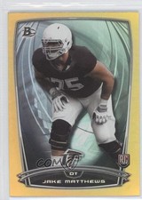 2014 Bowman Rookies Gold Foil 144/399 Jake Matthews #56 7f3