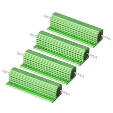 100W 500 Ohm Aluminum Shell Resistor, 4 Pack Aluminum Housing Resistor, Green