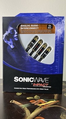 NIB SonicWave By Impact Acoustics Analog Audio Interconnect 3 foot cord new