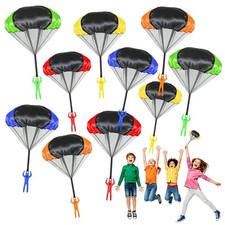 10 Pack Parachute Toys Outdoor Hand Throw Flying Toys Tangle Free Throwing Toy