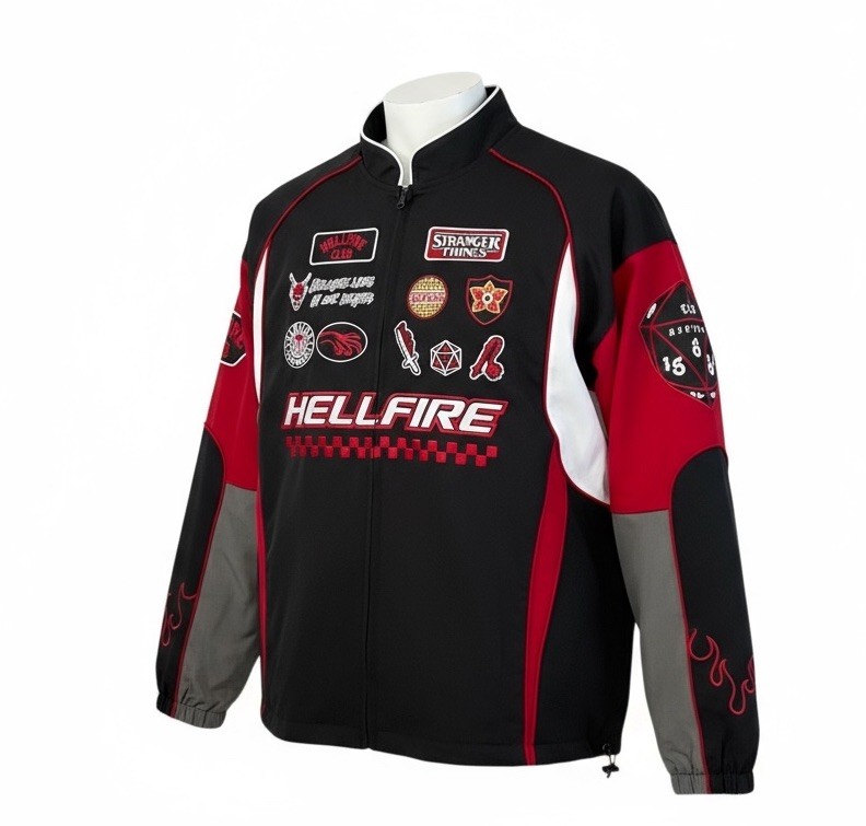 Netflix Stranger Things Hellfire Club Moto Jacket Size Medium New