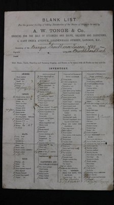 um 1850, A. W. TONGE, DAMPFER & SCHIFFSMAKLER, 5 Ostindien Av, SELTENER BESTAND BH1