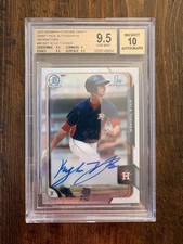 2015 Bowman Draft Chrome Draft Pick Autographs Kyle Tucker Refractor BGS