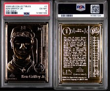 2000 UPPER DECK COLLECTIBLES 22K GOLD KEN GRIFFEY JR. KEN GRIFFEY JR. 1 PSA 6