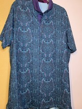 Greyson Polo Shirt Mens XL Floral All Over Print Multicolor Performance Marlin