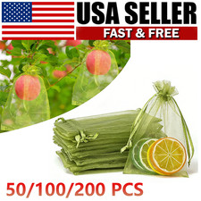 50/100/200Pc Garden Mesh Net Bags Vegetable F...