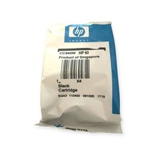 Genuine HP 60 Black Ink Cartridge CC640W OEM Sealed Singapore Expiration Unknown