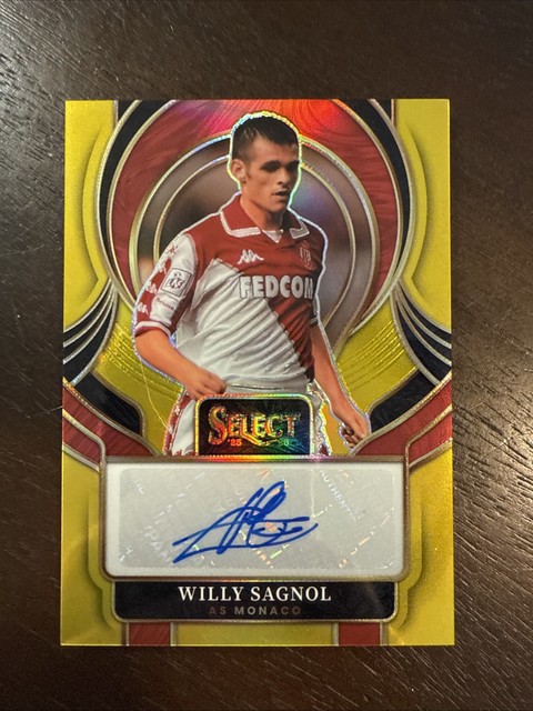 Panini Select 2025-26 Ligue 1 Willy Sagnol Monaco Stars Signature Gold Auto /10