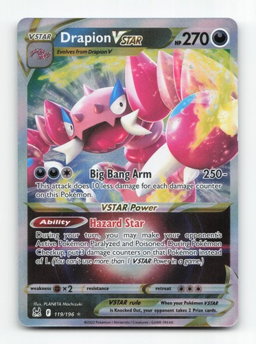 Drapion VSTAR 119/196 Lost Origin NM Holo 2022 UR Pokemon