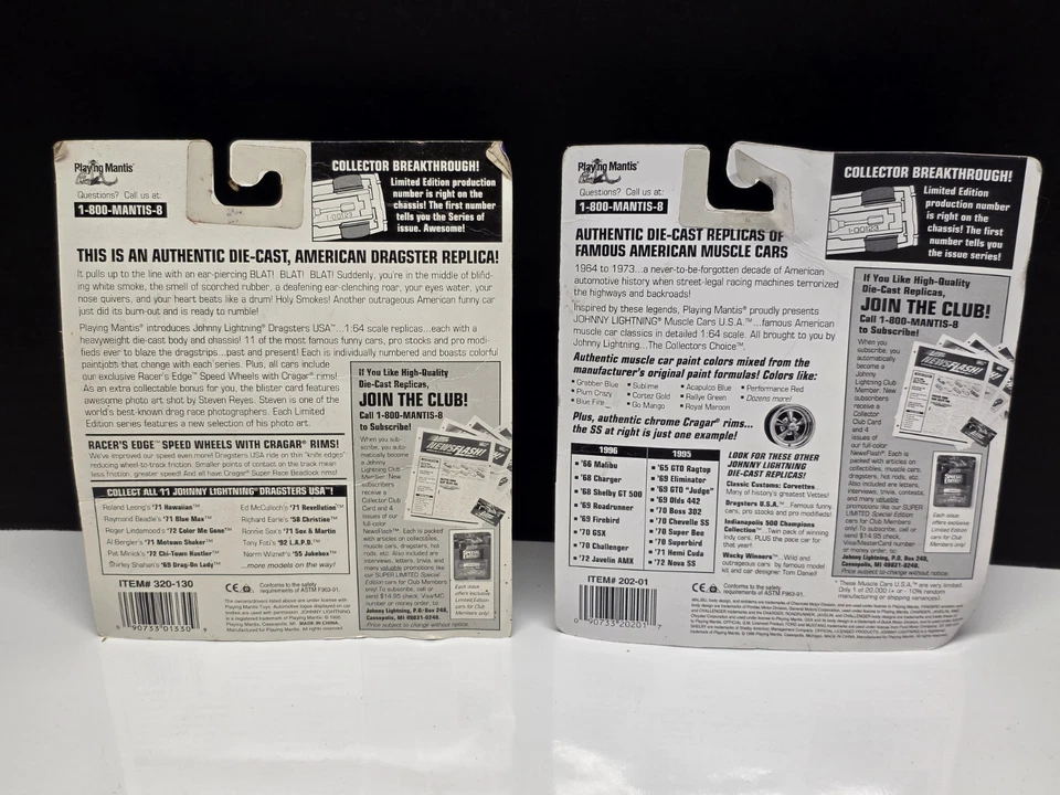 Johnny Lightning USA Dragsters & Muscle Cars Limited Edition / Cragar Mags / New - Image 3 of 4