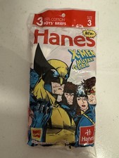 1993 Vtg Hanes 3 Pk Boys Size 3 X-Men Briefs Underwear - BRAND NEW, SEALED