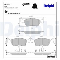 Delphi Bremsbelagsatz, Scheibenbremse LP1231 FüR Toyota