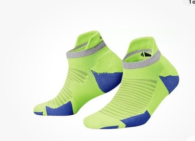 2 Pr  Nike Spark NoShow Dri-Fit Running Socks neon - M 10-11.5/W 11.5-13 NEW